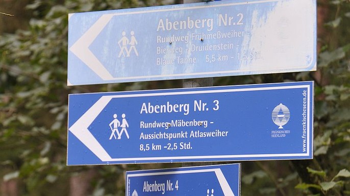 Gut ausgeschilderte Wege Gut ausgeschilderte Wege